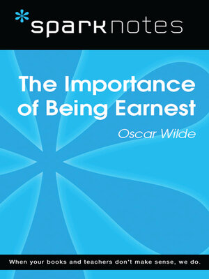 cover image of The Importance of Being Earnest (SparkNotes Literature Guide)